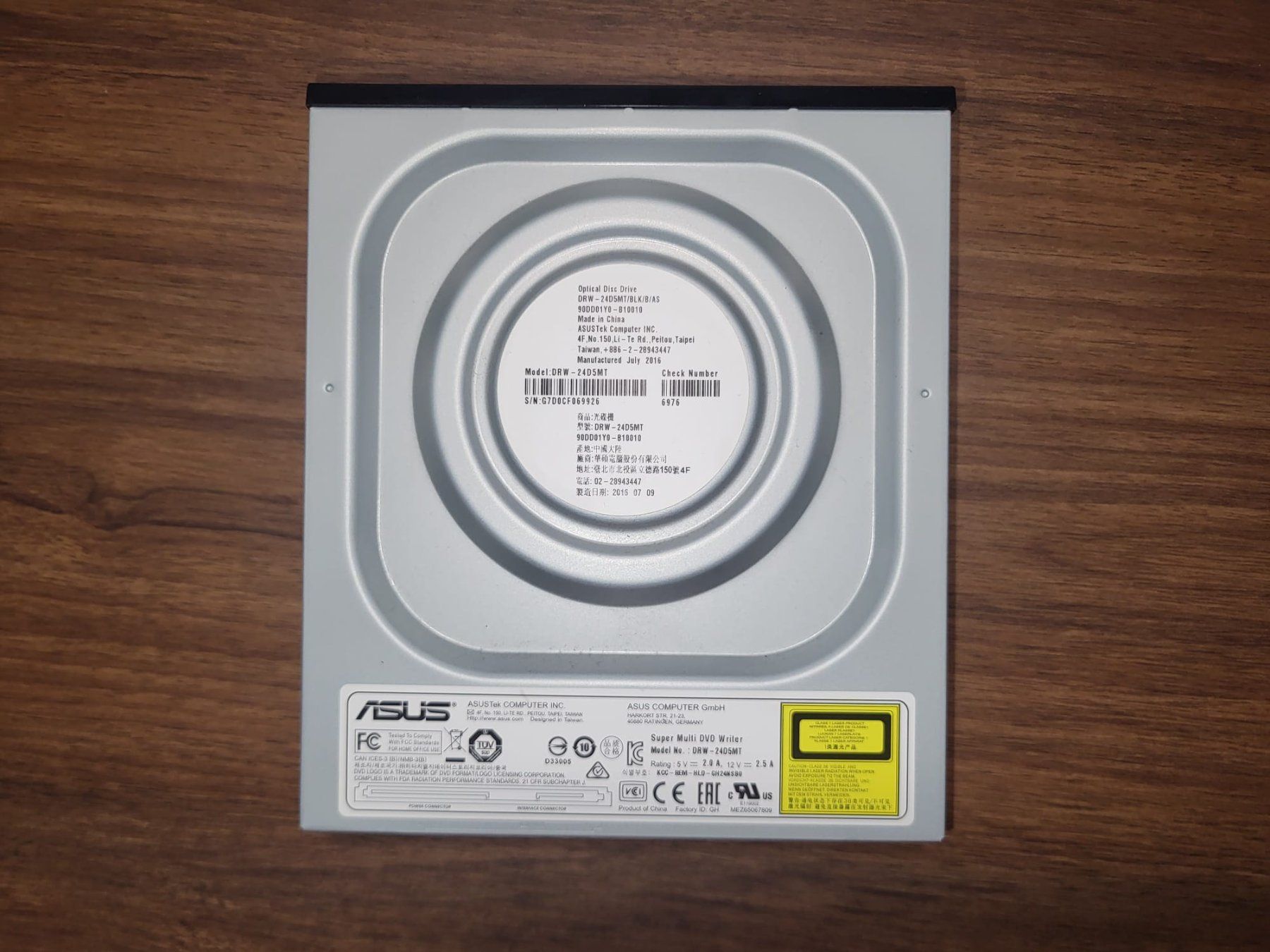 Asus Componenti elettronici: Lecteur/Graveur DVD ASUS DRW-24D5MT – Usato da Dompierre FR venduto da Mohren_Bass 1