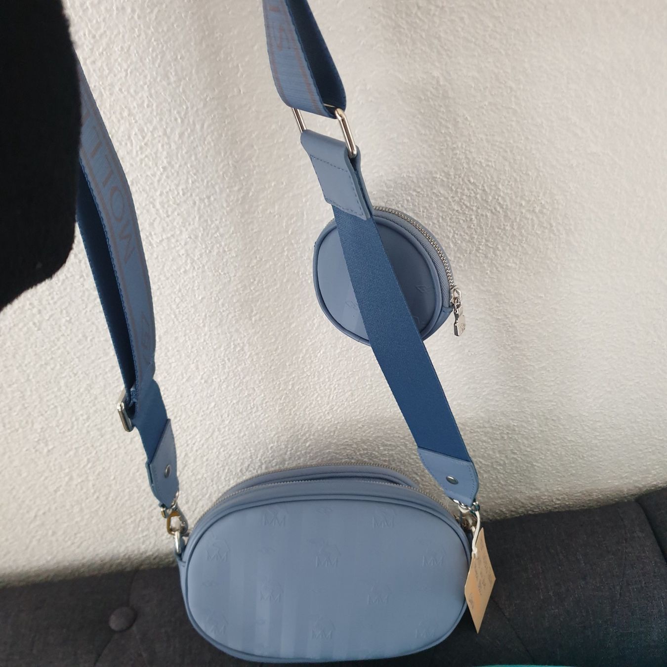 Maison Mollerus Borse da donna: Maison Mollerus Tasche GAMS sky blue/silver – Nuovo (secondo la descrizione) da Zofingen venduto da siana.m 2