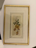 Gerahmtes Bild Blumenmotiv Rosen mit Signatur 