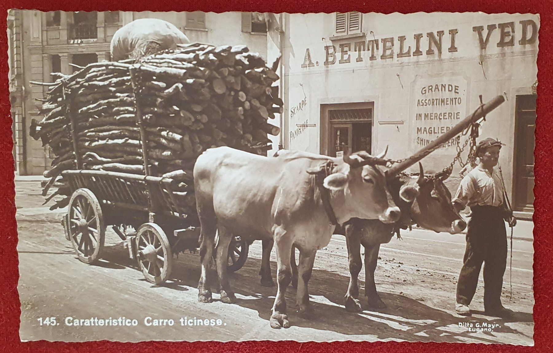 Cartoline postali: Campione  - Caratteristico Carro ticinese. – Usato da Kreuzlingen venduto da Rschweiz1