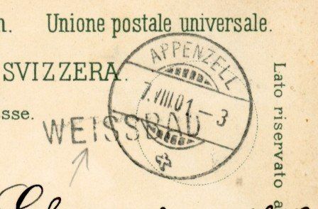 Cartoline postali: Seealpsee   AI   mit Stabstempel: Weissbad     um 1900 – Usato da Brig venduto da Valcards54 1