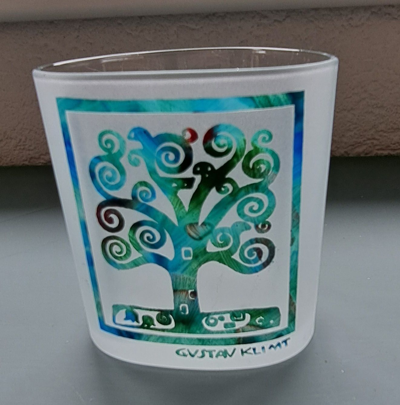 Alle Dekorationen: Gustav Klimt Teelichthalter "Lebensbaum", Glas, – Gebraucht aus Langrickenbach von Eve088