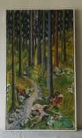 Huile de Irene Fels– 89x50 – Paysages forêt