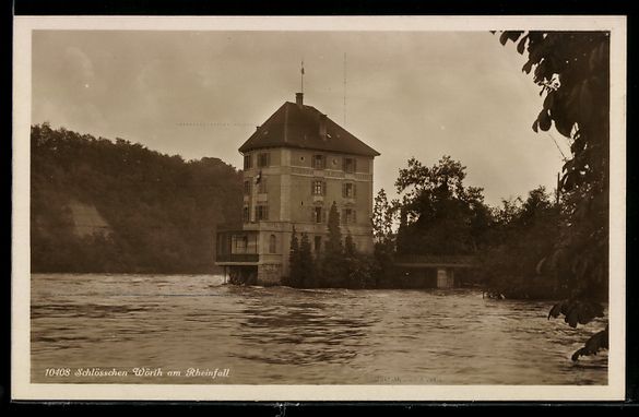 Cartoline postali: Neuhausen am Rheinfall, Schlösschen W – Usato da Berlin venduto da bartko-reher