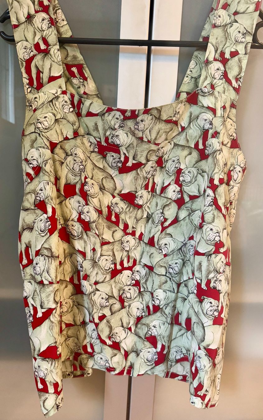 Camicette: Seidenbluse von Berner Designerin Li Trieb Hunde / Mops – Nuovo (secondo la descrizione) da Bern venduto da Tar_z9zd 2