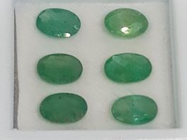 6x émeraudes 4.16 ct - 7x5 mm - Valeur 300.- Fr
