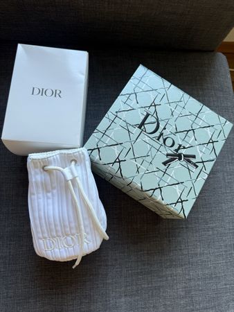 Dior White Pouch and Limited Edition Couture Box