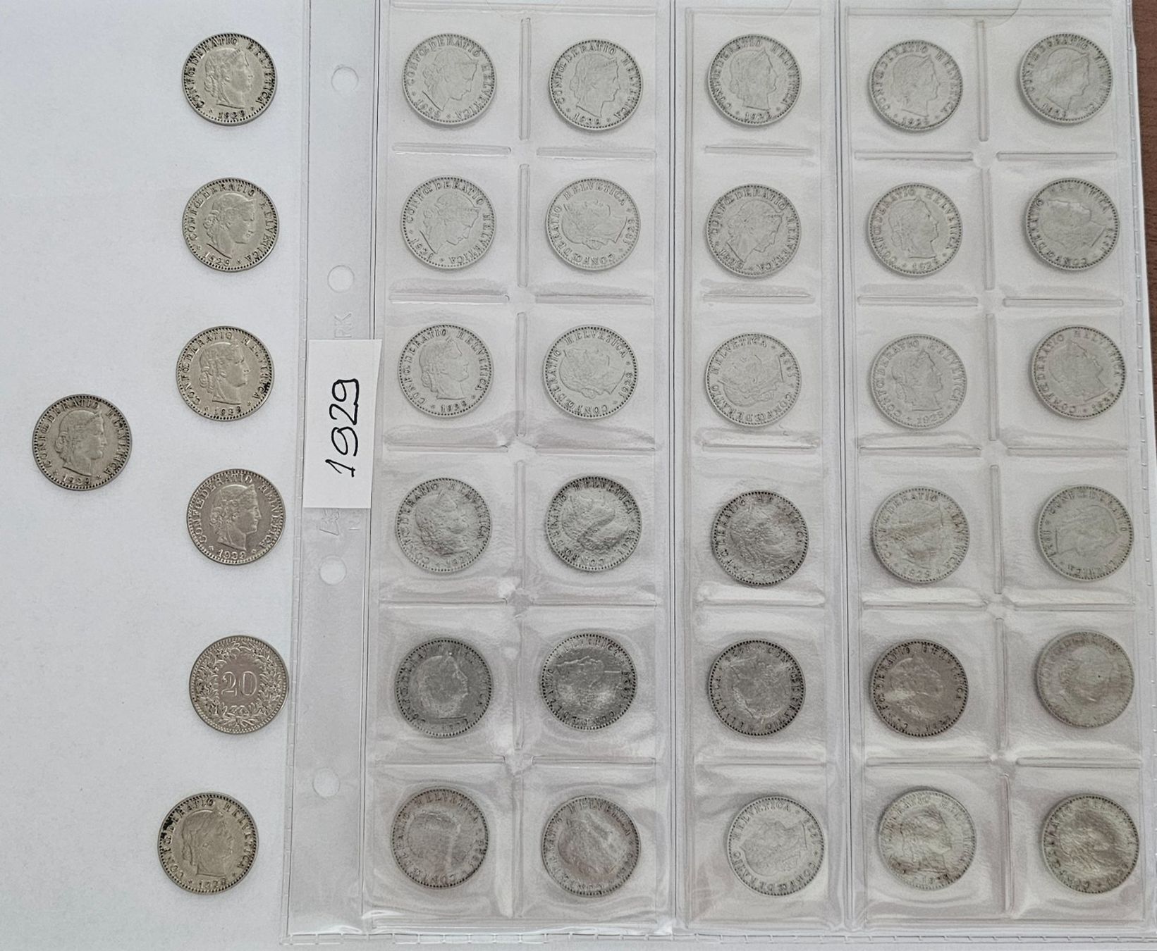 Tutti le monete: 37 Pièces 20 CTS 1929 – Usato da Cortaillod venduto da Titus130 2