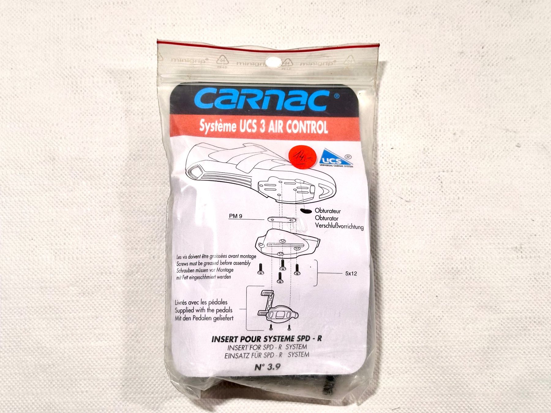 Pièces détachées: CARNAC SYSTEME UCS 3 AIR CONTROL CLEATS NEU + OVP – Neuf avec emballage d'origine à Luzern par bikeandbeltcom
