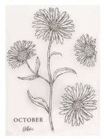 Silikonstempel Nr.553, grosse Blumen, Oktober