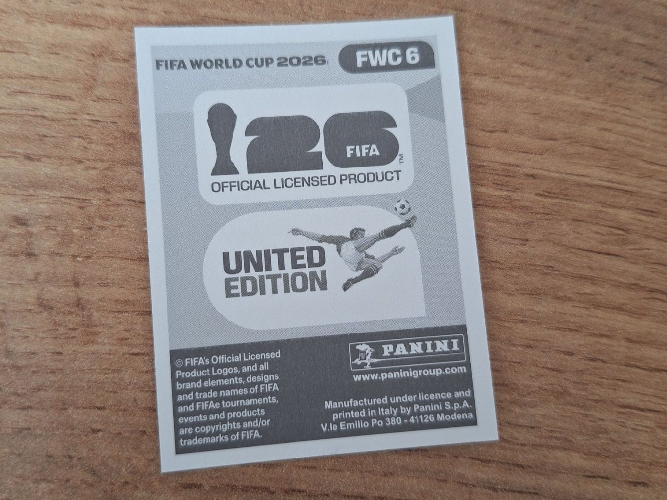 Panini Carte collezionabili: Panini FIFA WM 2026  FWC 6 – Usato da Tennwil venduto da mal_2fhf 1