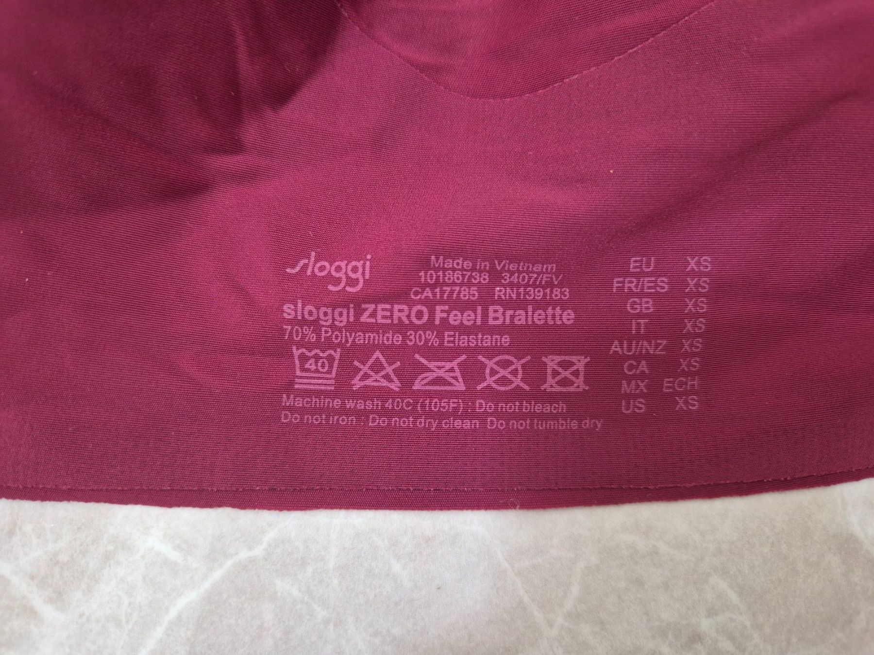 Sloggi Altra biancheria intima: Sloggi ZERO Feel Bralette bordeaux Groesse XS – Usato da Vallon venduto da Penny31 2