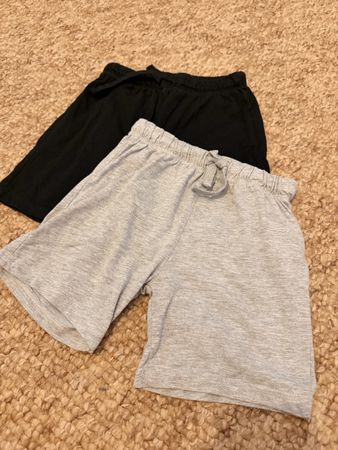 2er-Set Kinder Sommershorts Gr. 104/110 (4-5 Y) – Grau & Sch