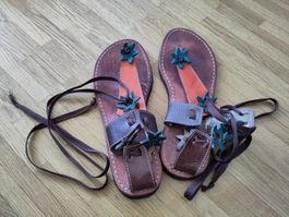 Leder Römersandalen