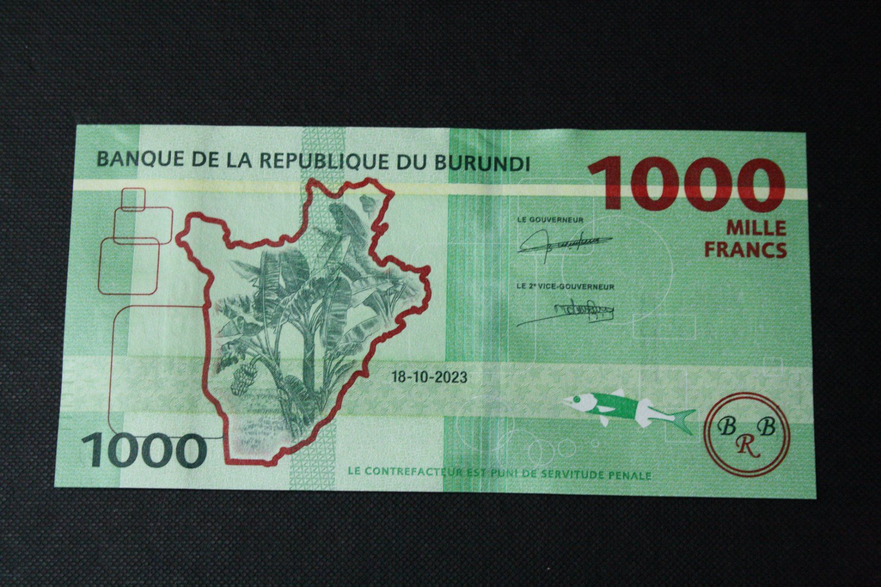 Banconote: Burundi  UNC 1000 francs 2023 – Nuovo (secondo la descrizione) da Cormondrèche venduto da Hermes.monnaies 1