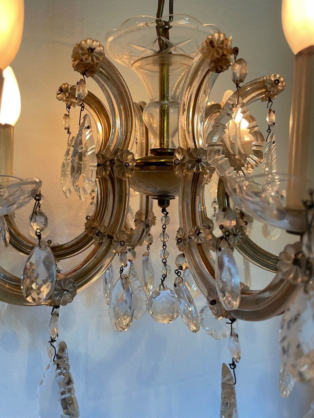 Lampadari & plafoniere: Kronleuchter mit Kristallglas – Usato da Bäretswil venduto da Tza12 2