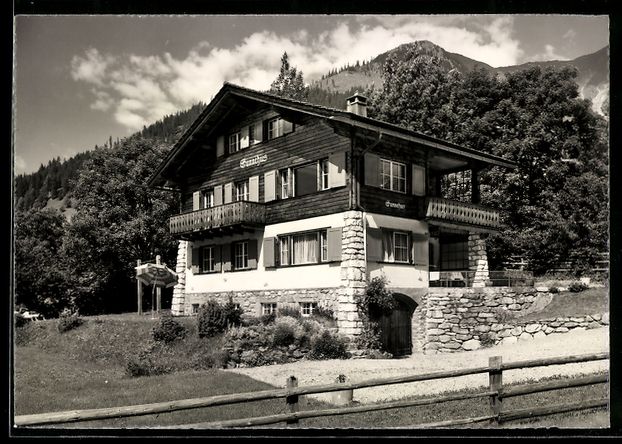 Cartoline postali: AK Klosters /Graubünden, Hotel Sunnehus – Usato da Berlin venduto da bartko-reher