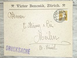 TR20 Enveloppe + Timbre Suisse 1913