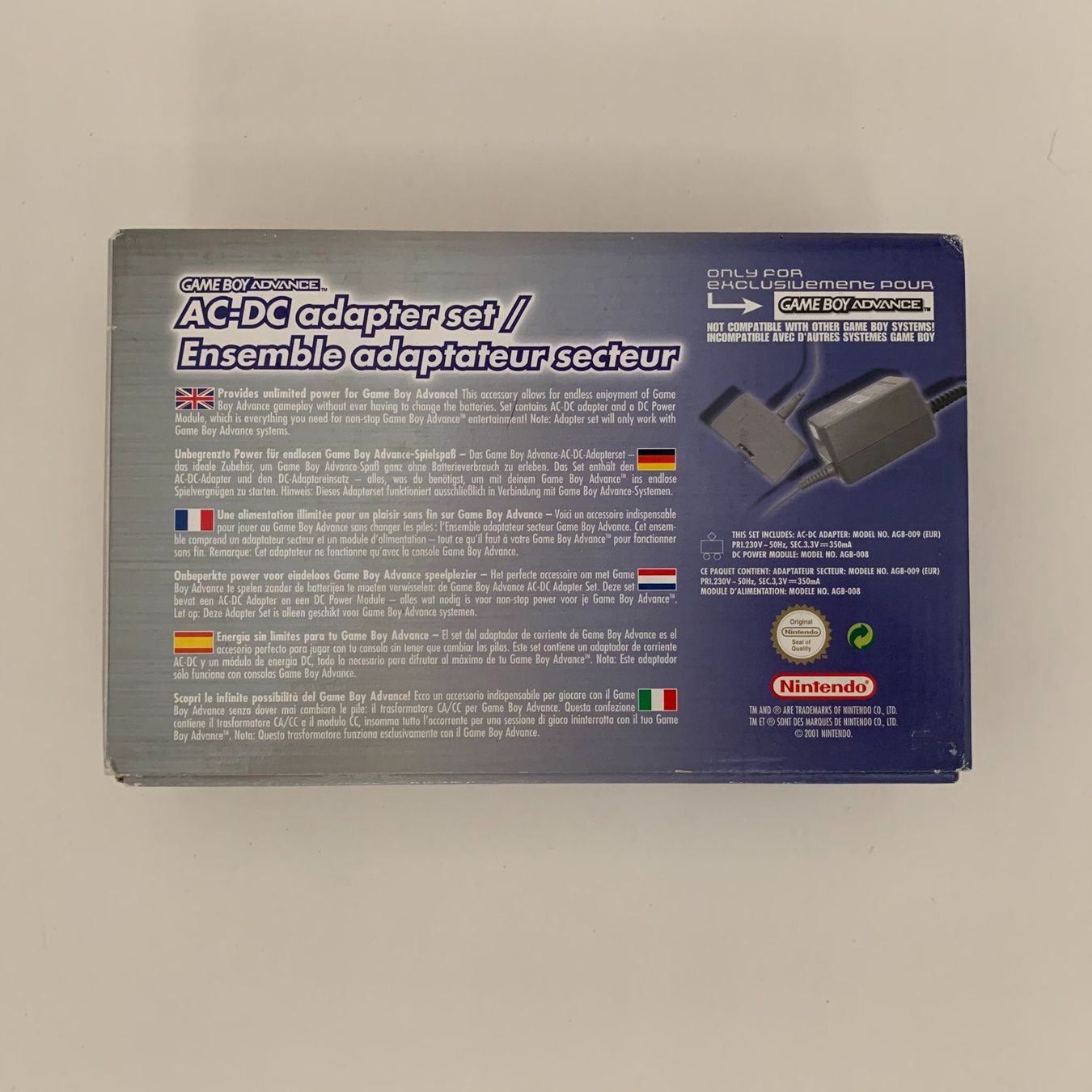 Nintendo Adattatori & Cavi: Original AC-DC Adapter Set - GBA - OVP – Usato da Zürich venduto da Mephisto87 1