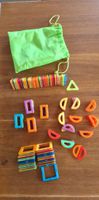 Bunte Magnet Bausteine Set mit Aufbewahrungsbeutel