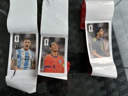 Coca Cola Panini WM Lautaro, Jimenez und Van Dijk