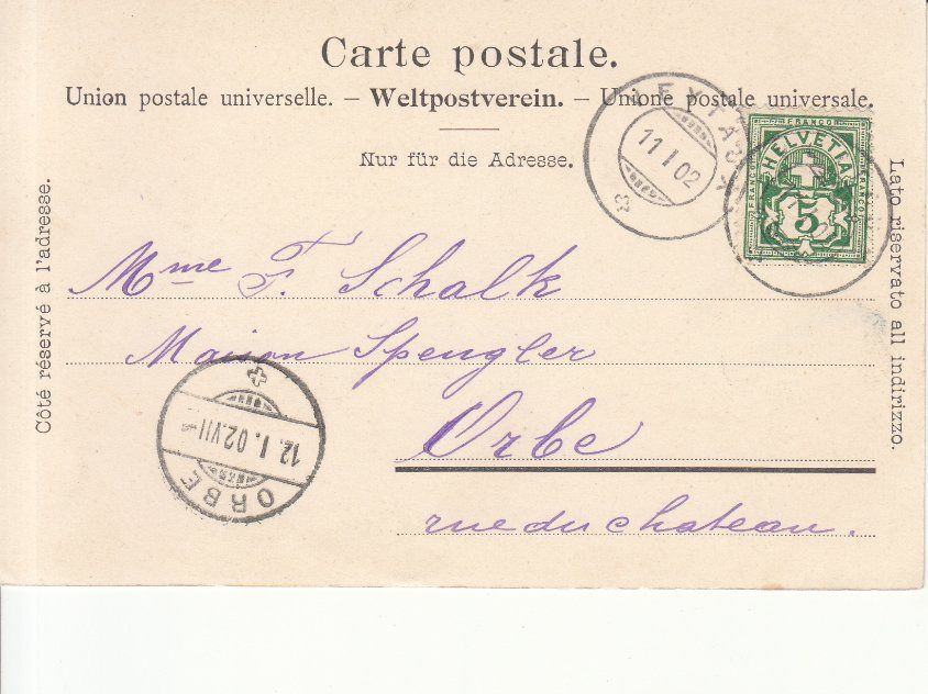 Cartoline postali: Chillon, Prison de Bonivard 1902 – Usato da Bürglen TG venduto da StampGraf 1