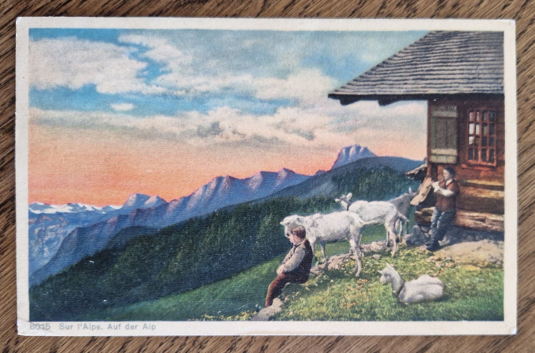 Cartoline postali: vor der Alphütte mit Ziegen 1930 – Usato da Ebikon venduto da Donar50