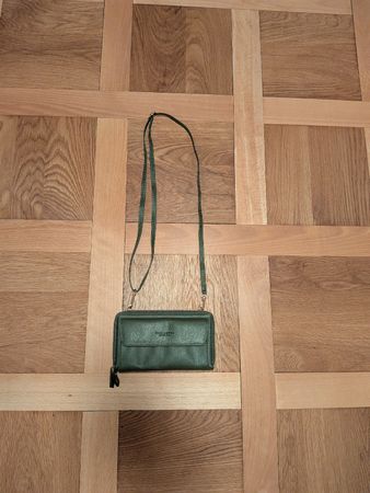Kleine grüne Handtasche/Portemonnaie