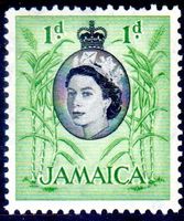ROHRSTOCK JAMAICA 1956 KÖNIGIN ELISABETH II. **POSTFRISCH**