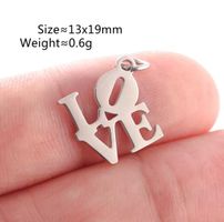 5 Stück Anhänger Herz Edelstahl, 13x19mm.