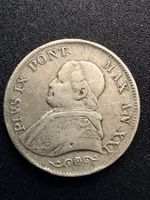1 Lire Papst 1866 Silbermünze 835 /1000