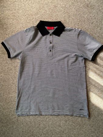 Neues HUGO Polo Shirt, Herren, Grösse M, schwarz-weiss
