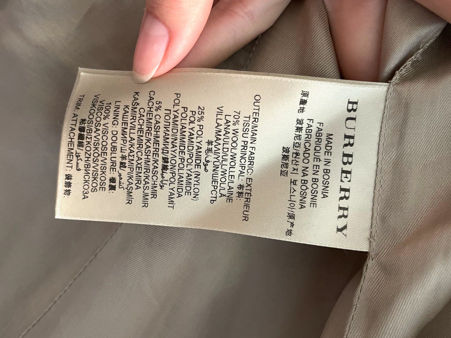Burberry Cappotti: Burberry Brit wool-cashmere blend coat – Usato da Zürich venduto da aliiix 7