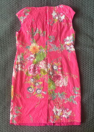 APANAGE Sommerkleid pink mit Blumenmuster in Grösse 44