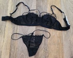Intimissimi schwarzes Spitzen-Set BH&Slip Gr. 75B/34B
