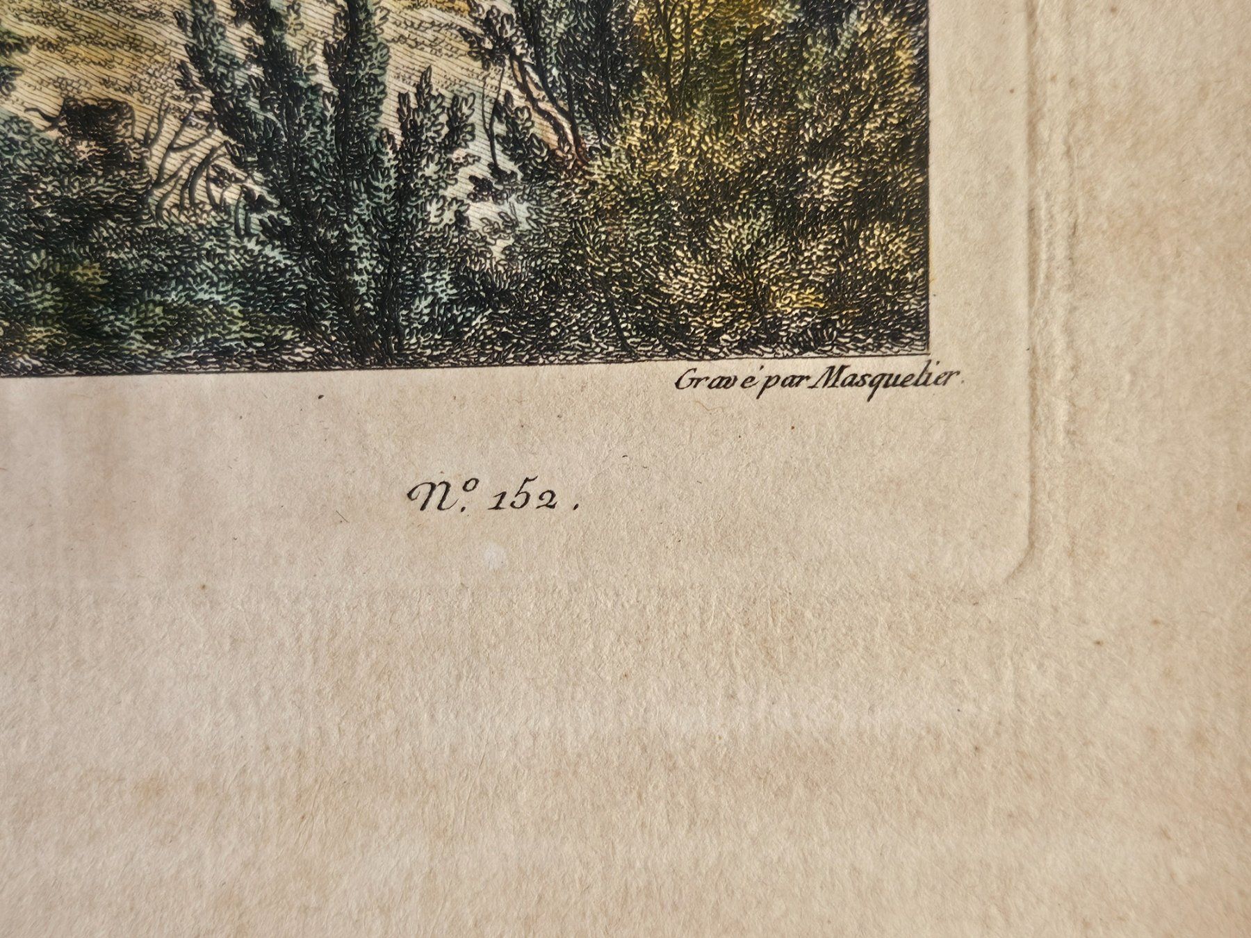 Stiche: Gravure 18ème du château de Saint-Denis EXCEPTIONNELLE – Gebraucht aus Les Brenets von SBO56 3