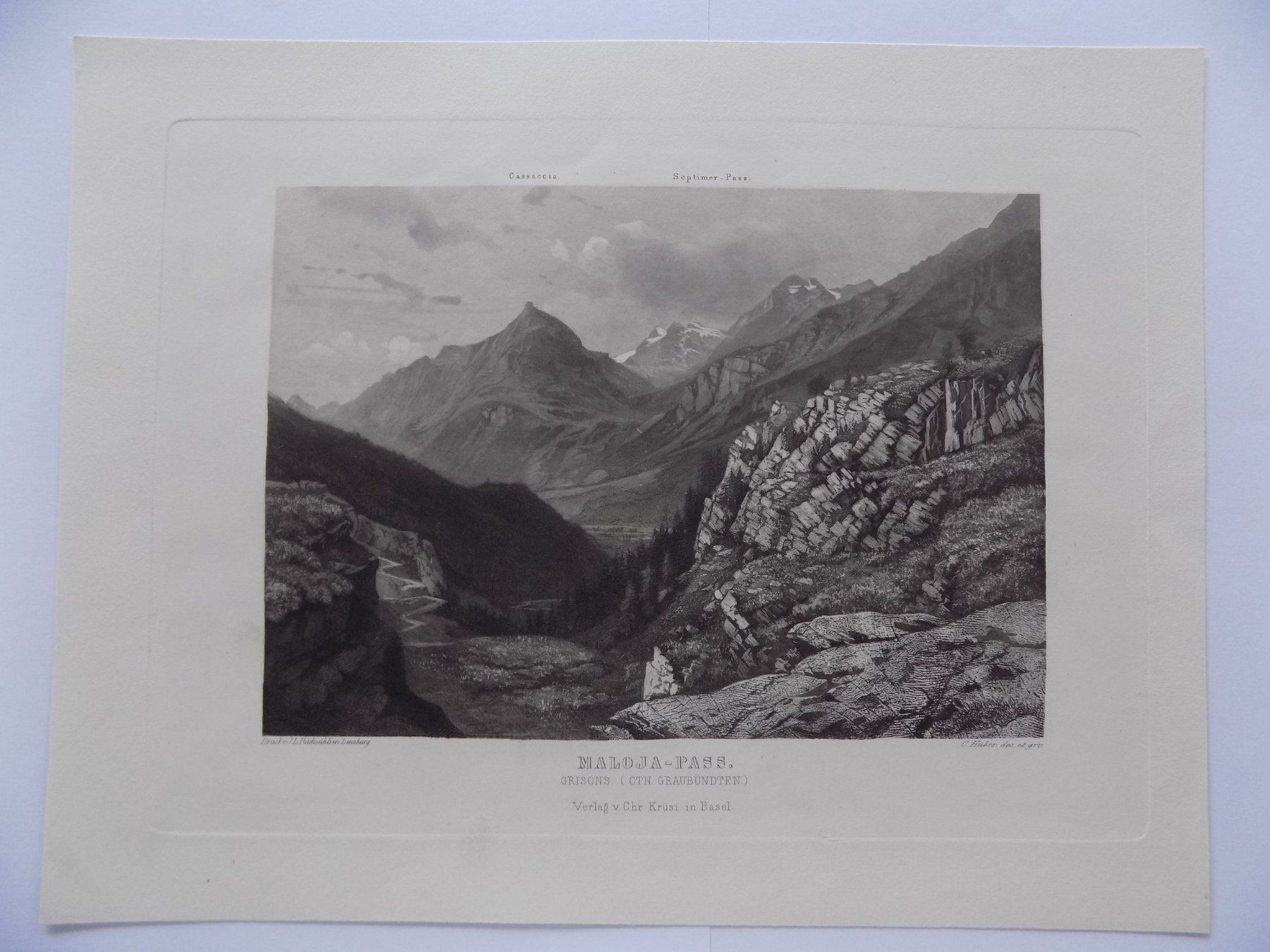 Gravures: Maloja - Pass – D'occasion à Risch par Rischli15
