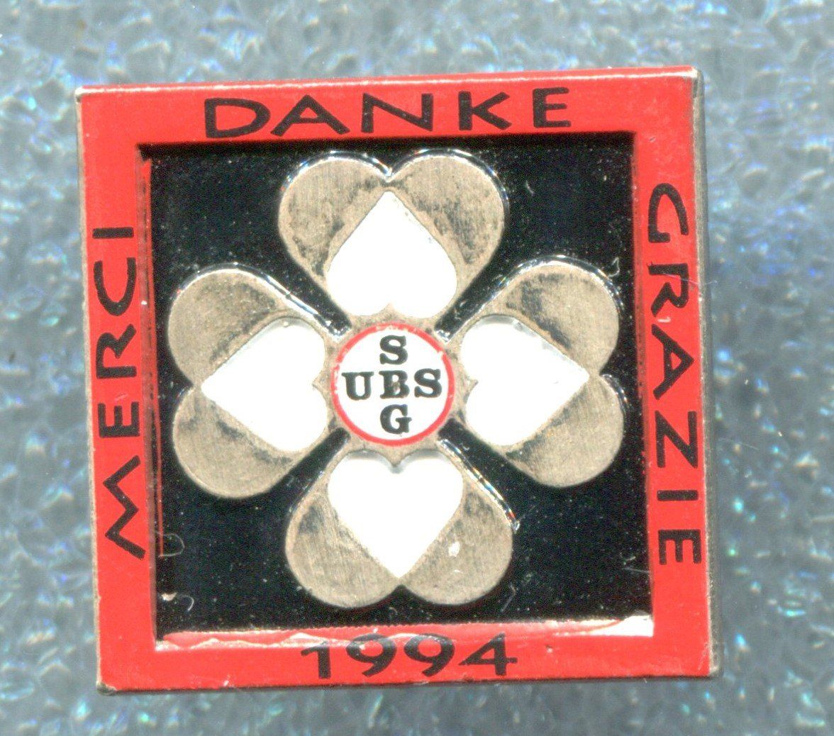 UBS Plaquettes & Badges: UBS  DANKE MERCI GRAZIE  1994 – D'occasion à Winterthur par Sammleroase