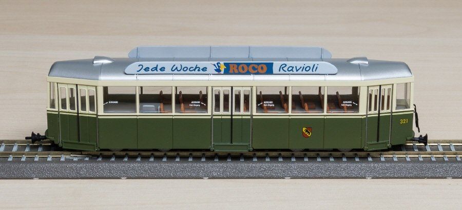 Navemo Modellini di ferrovie: Schweizer Standardvierachser SVB Navemo B 321 – Nuovo e nell'imballaggio originale da Interlaken venduto da F.Loco