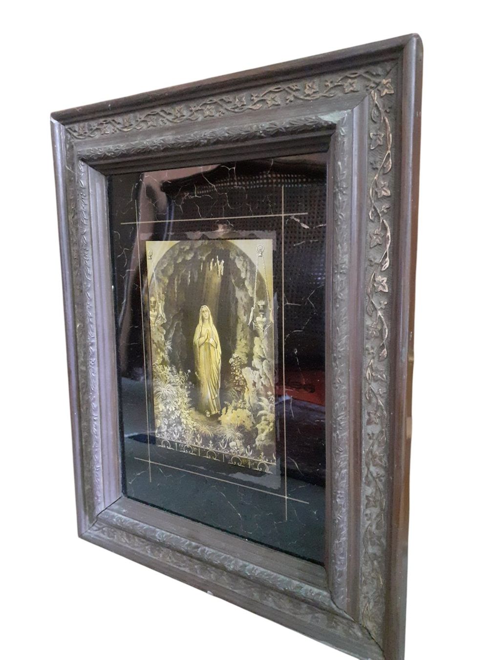 Gemälde: Hinterglasbild sakral Madonna antik – Gebraucht aus Mörschwil von antiksalon 3