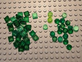 Lego 53x Fliese 1x1 (35380)trans.grün