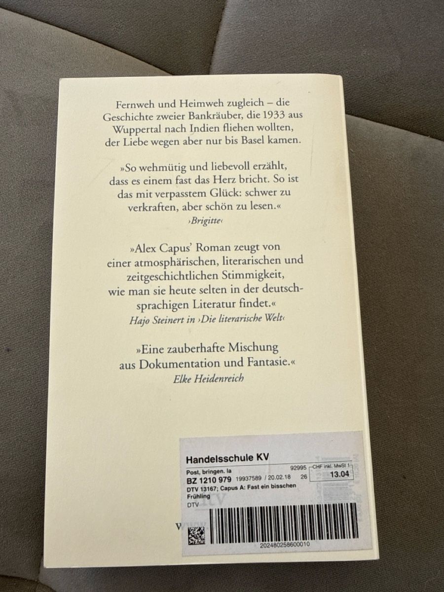 Libri: Alex Capus - Fast ein bisschen Frühling - Roman – Usato da Bellikon venduto da alinem323 1