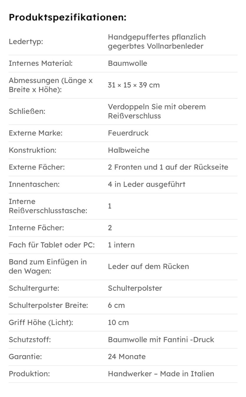 Zaini: Lederrucksack Cuoieria – Nuovo e nell'imballaggio originale da Wittenbach venduto da bes_k8vr 6