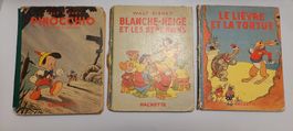 Livres ancien Walt Disney, collection Hachette, lots de troi