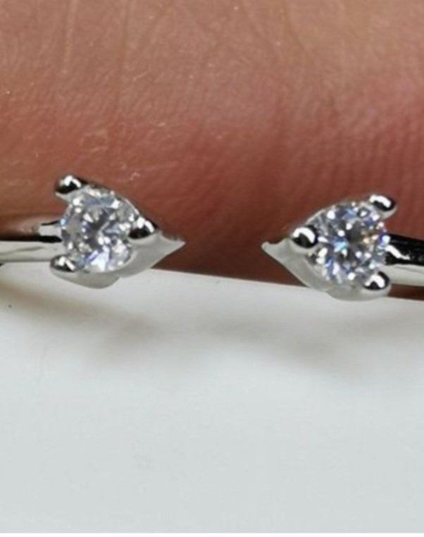 Anelli: Bague argent avec diamants de moissanite de 0,072 ct GRA – Nuovo e nell'imballaggio originale da Reconvilier venduto da Tsma67 9