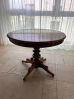 Runder Holztisch antik braun Durchmesser 90 cm gebraucht