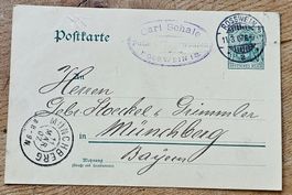 SAXE - Ganzsache Rosswein, 1907