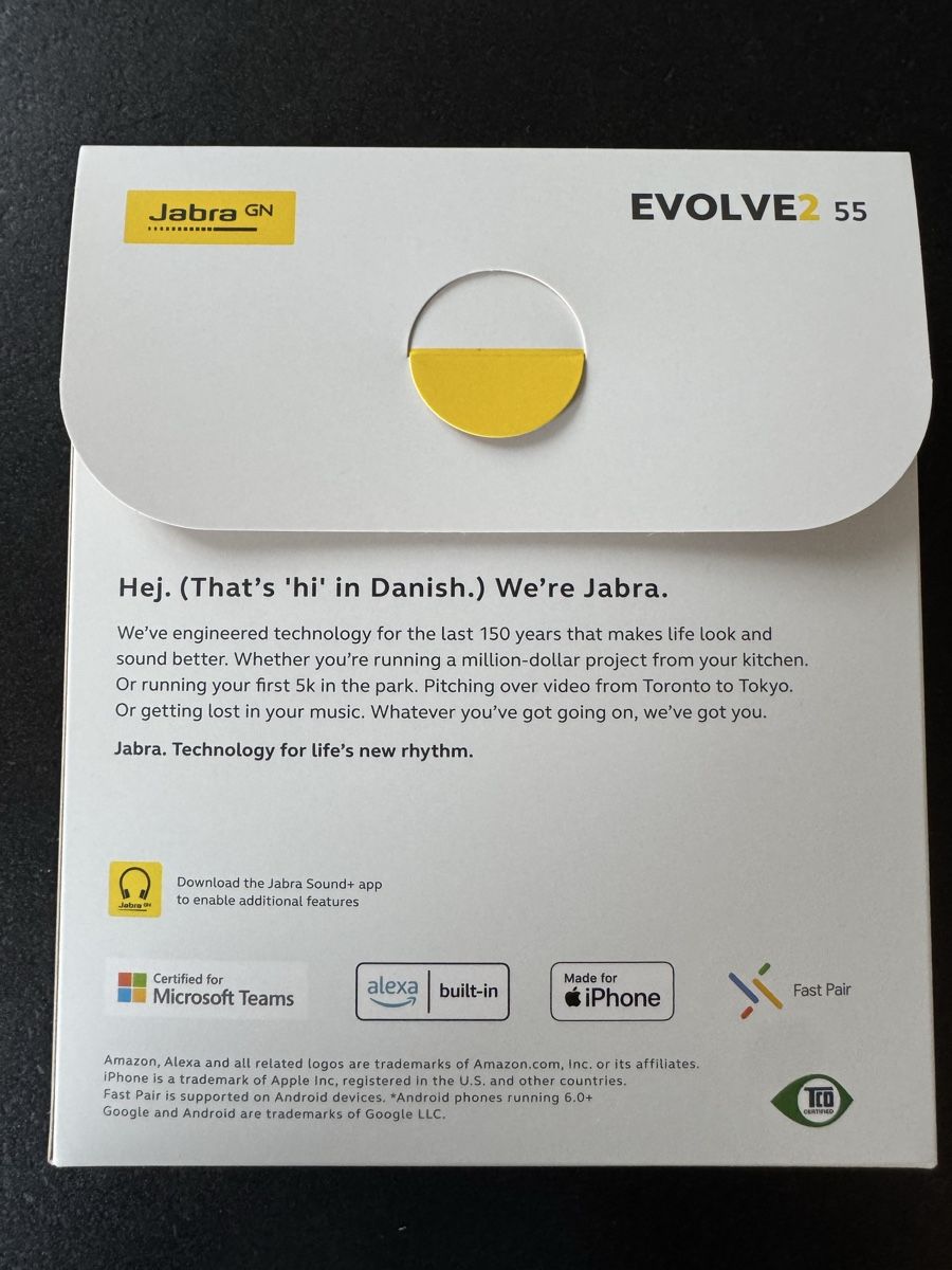 Jabra Cuffie: Jabra EVOLVE2 55 Mono originalverpackt – Nuovo e nell'imballaggio originale da Berneck venduto da Koenner.J 2