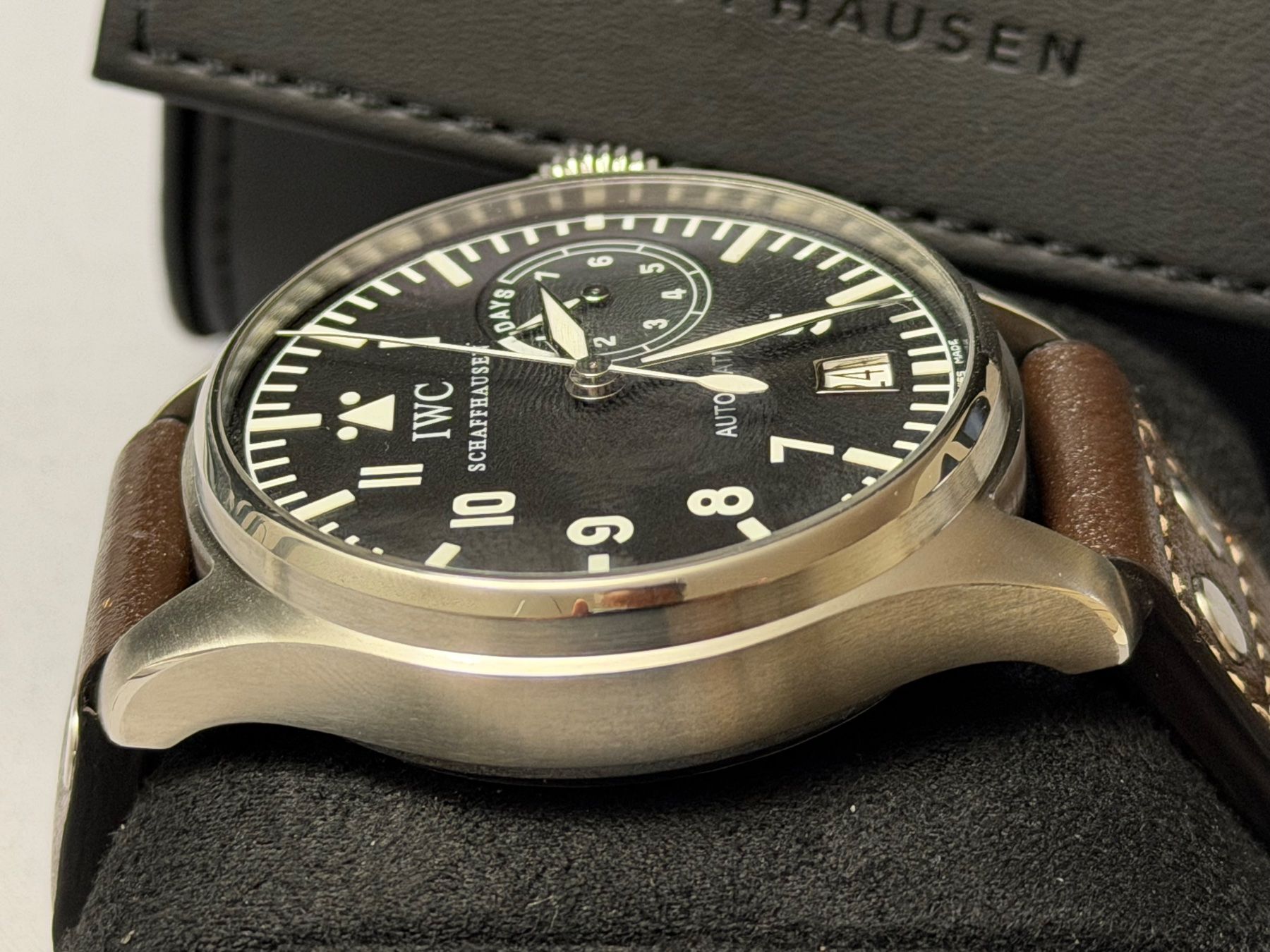 IWC Orologi: IWC Big Pilot Grosser Flieger 46mm Stahl Version 1 – Usato da Aarau venduto da trader1000 4