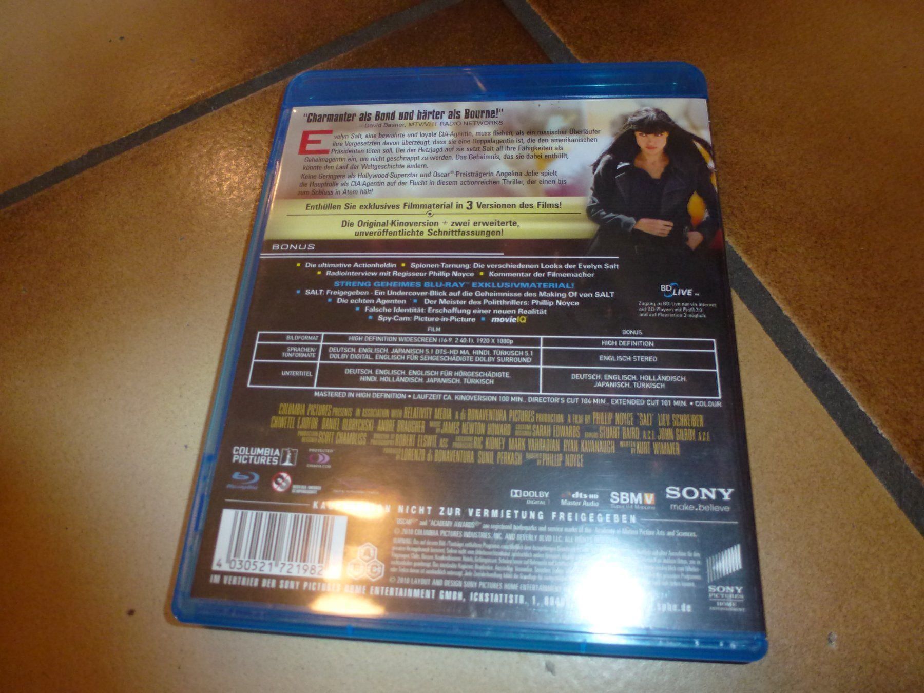 Tutti i DVDs: Salt BLU-RAY – Usato da Olten venduto da Disc-Verkauf 2
